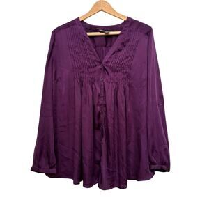A Pea in the Pod Maternity Tunic Blouse – Size M – Plum Purple